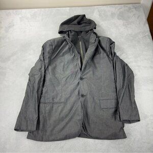 John Varvatos USA Men's Size XS/44 EU 2 in 1 Hooded Jacket with Removable Hoodie
